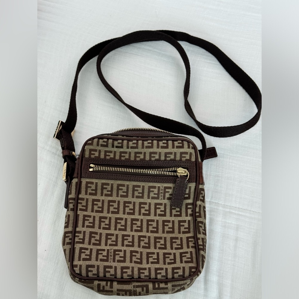 Fendi zucca shoulder or crossbody bag 7in. x 6in. x 1.5in.